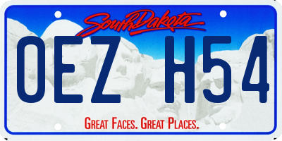 SD license plate 0EZH54
