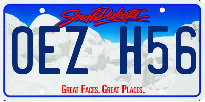 SD license plate 0EZH56
