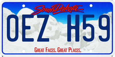SD license plate 0EZH59