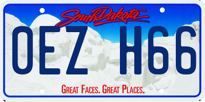 SD license plate 0EZH66