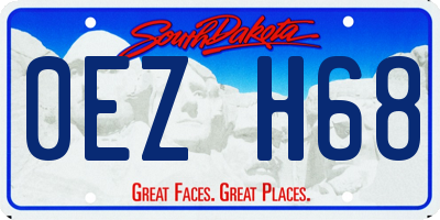 SD license plate 0EZH68