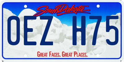 SD license plate 0EZH75