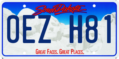 SD license plate 0EZH81