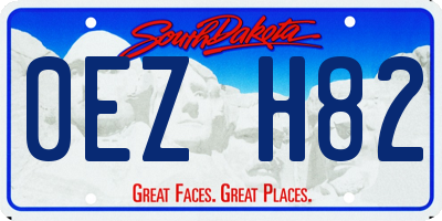 SD license plate 0EZH82
