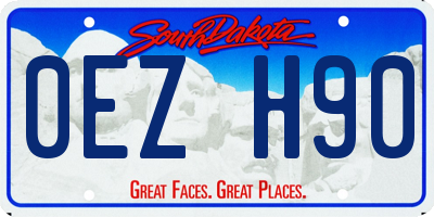 SD license plate 0EZH90