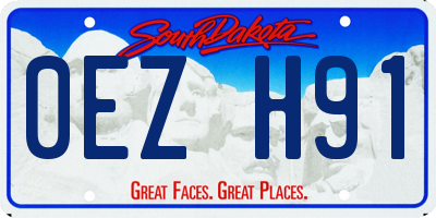 SD license plate 0EZH91