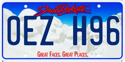 SD license plate 0EZH96