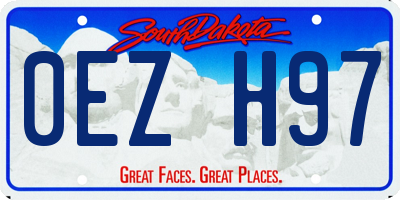 SD license plate 0EZH97