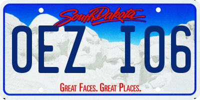 SD license plate 0EZI06