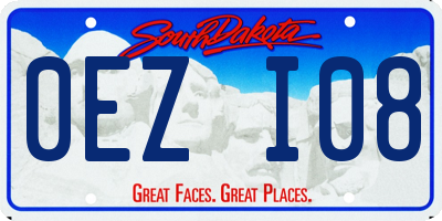 SD license plate 0EZI08
