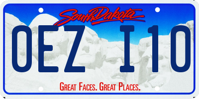 SD license plate 0EZI10