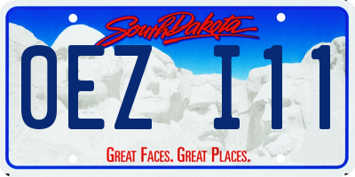 SD license plate 0EZI11