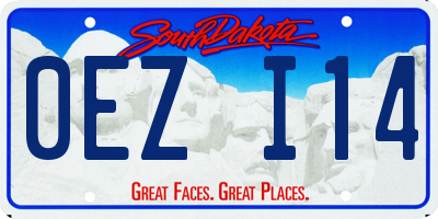 SD license plate 0EZI14