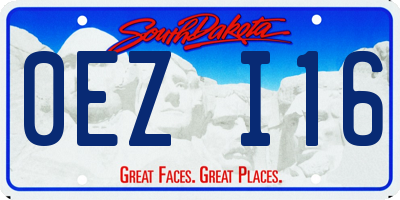 SD license plate 0EZI16