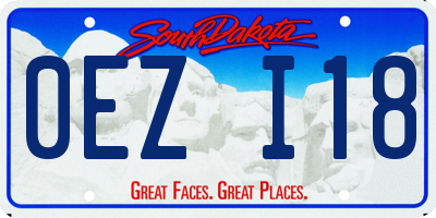 SD license plate 0EZI18
