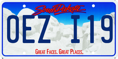 SD license plate 0EZI19