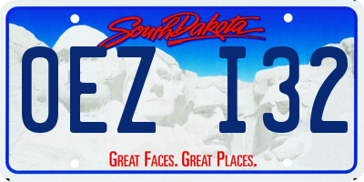 SD license plate 0EZI32