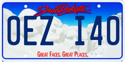SD license plate 0EZI40