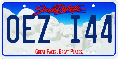 SD license plate 0EZI44
