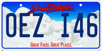 SD license plate 0EZI46
