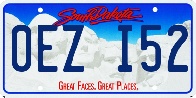 SD license plate 0EZI52