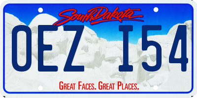 SD license plate 0EZI54