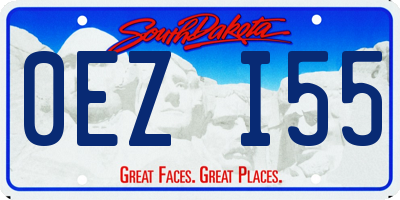 SD license plate 0EZI55