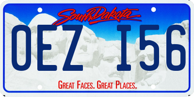 SD license plate 0EZI56