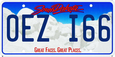 SD license plate 0EZI66