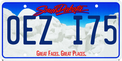 SD license plate 0EZI75