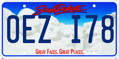 SD license plate 0EZI78