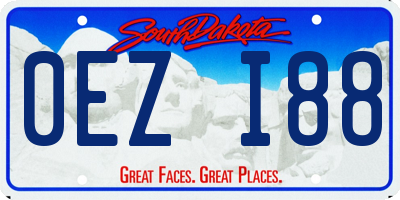 SD license plate 0EZI88