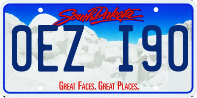 SD license plate 0EZI90