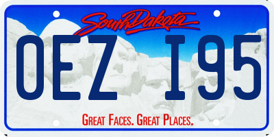 SD license plate 0EZI95