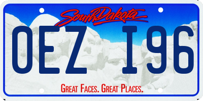 SD license plate 0EZI96
