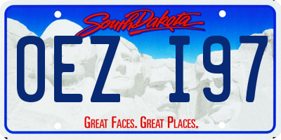 SD license plate 0EZI97