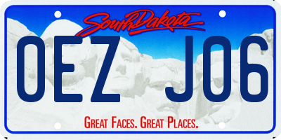 SD license plate 0EZJ06