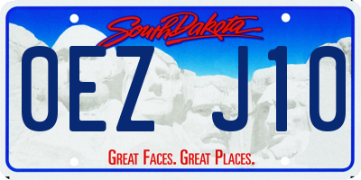 SD license plate 0EZJ10