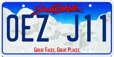 SD license plate 0EZJ11