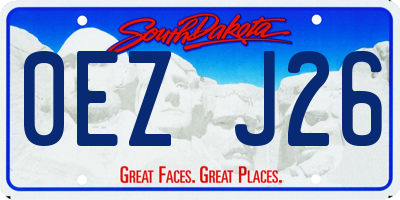 SD license plate 0EZJ26