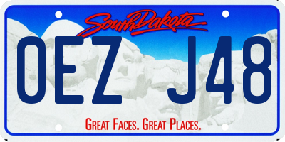SD license plate 0EZJ48