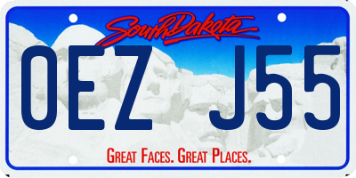 SD license plate 0EZJ55