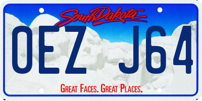 SD license plate 0EZJ64