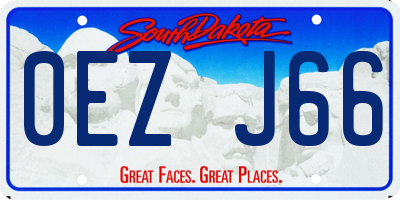 SD license plate 0EZJ66