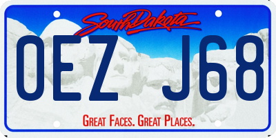 SD license plate 0EZJ68