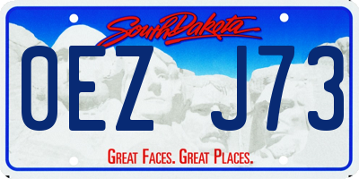 SD license plate 0EZJ73