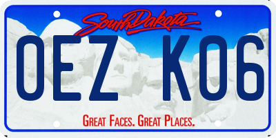 SD license plate 0EZK06