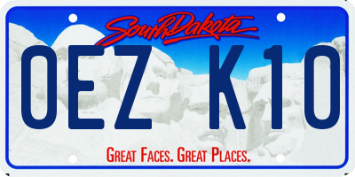 SD license plate 0EZK10