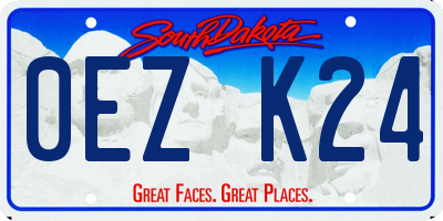 SD license plate 0EZK24