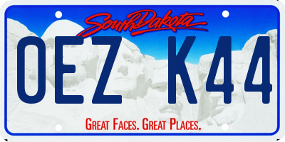 SD license plate 0EZK44